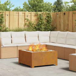 vidaXL Uguns bedre Brūna 80 x 80 x 40 cm Novecināts tērauds