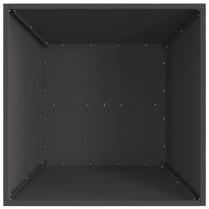 vidaXL Uguns bedre Melna 60 x 60 x 30 cm Tērauds