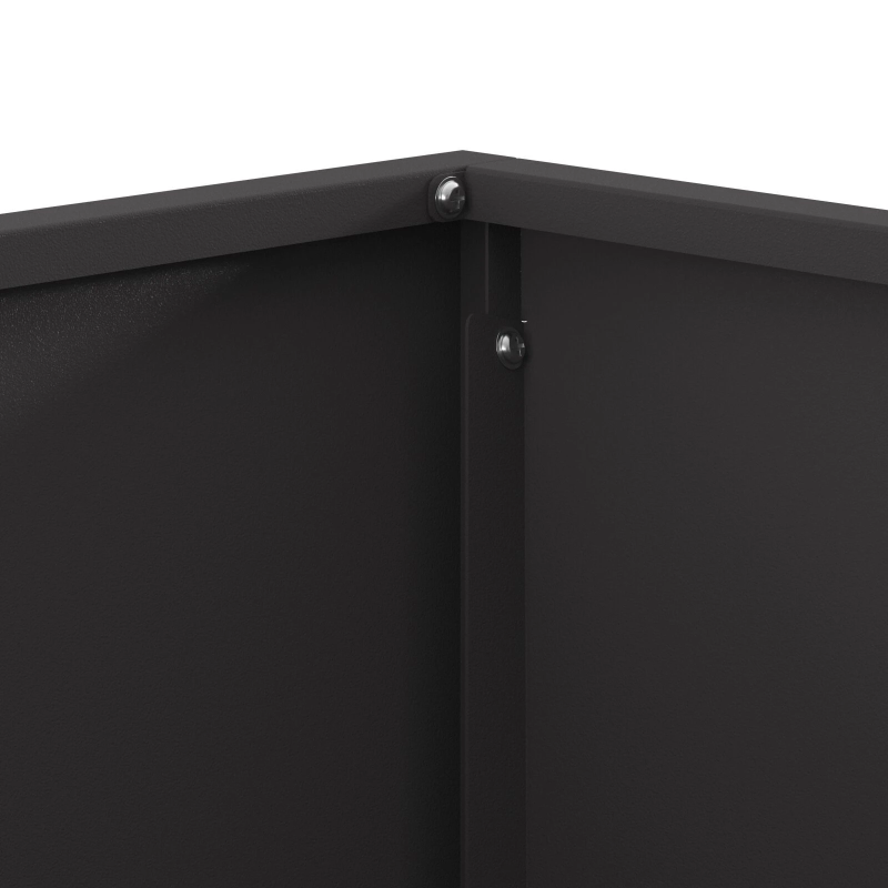 vidaXL Uguns bedre Melna 80 x 80 x 40 cm Tērauds