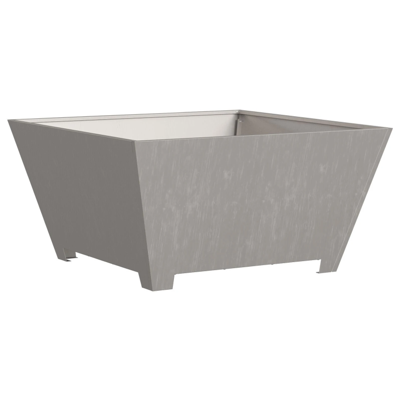 vidaXL Uguns bedre Brūna 80 x 80 x 40 cm Laika tērauds