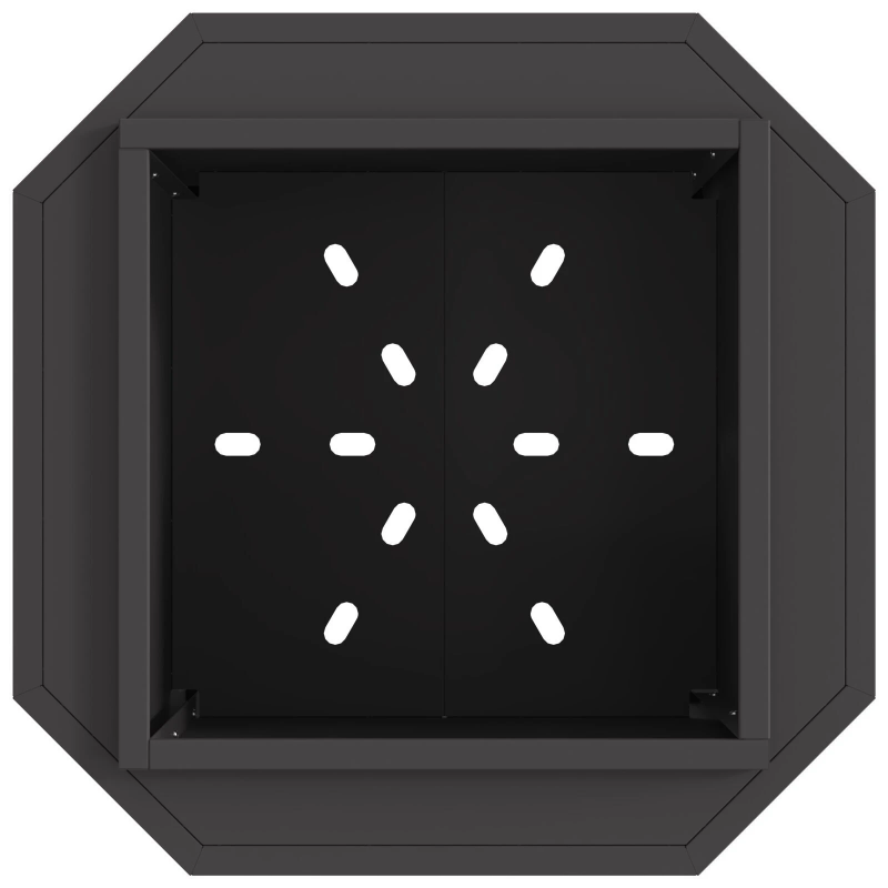 vidaXL Bezsoda ugunskurs Melna 48 x 48 x 51 cm Tērauds