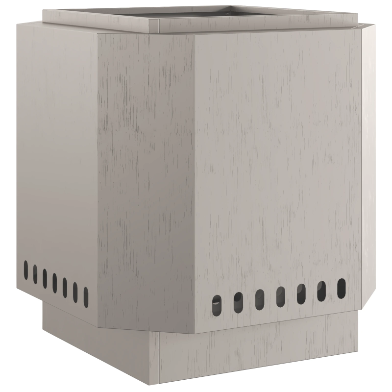 vidaXL Bezsoda ugunskurs Brūna 48 x 48 x 51 cm Laika tērauds