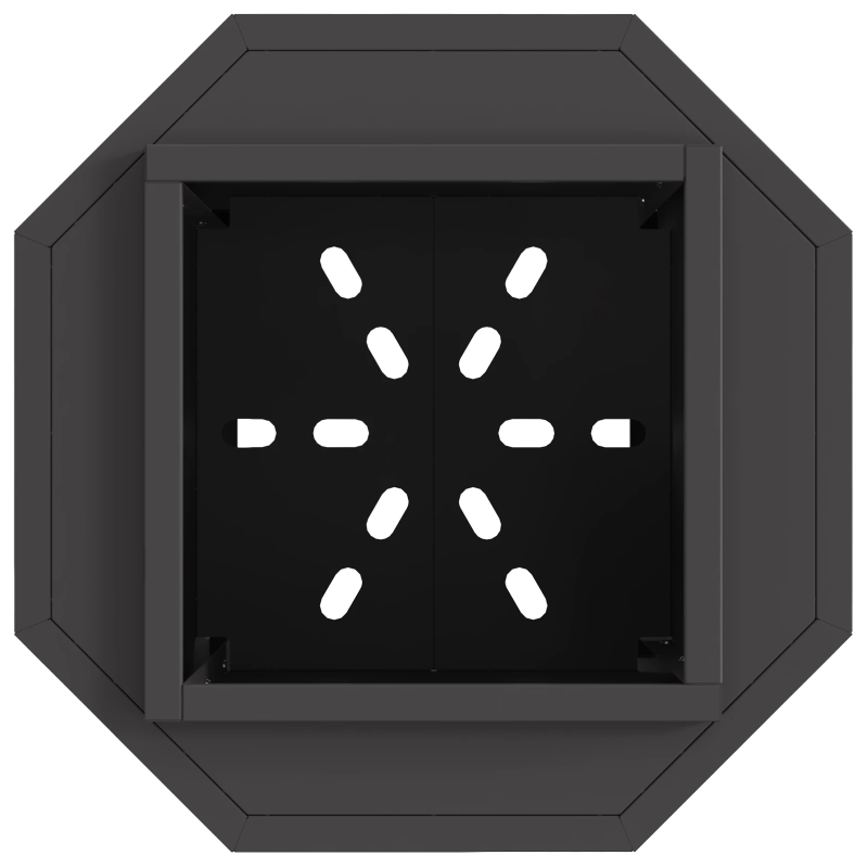 vidaXL Bezsoda ugunskurs Melna 38 x 38 x 51 cm Tērauds