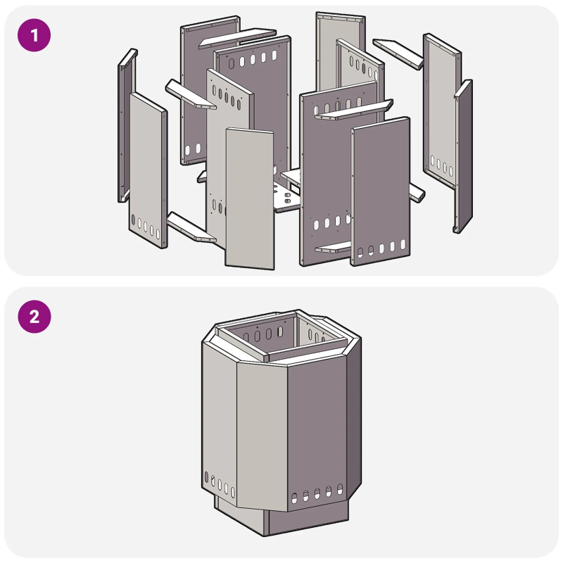 vidaXL Bezsoda ugunskurs Brūna 38 x 38 x 51 cm Laika tērauds
