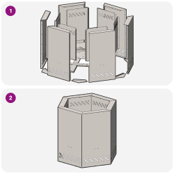 vidaXL Bezsoda ugunskurs Melna 48 x 48 x 51 cm Tērauds