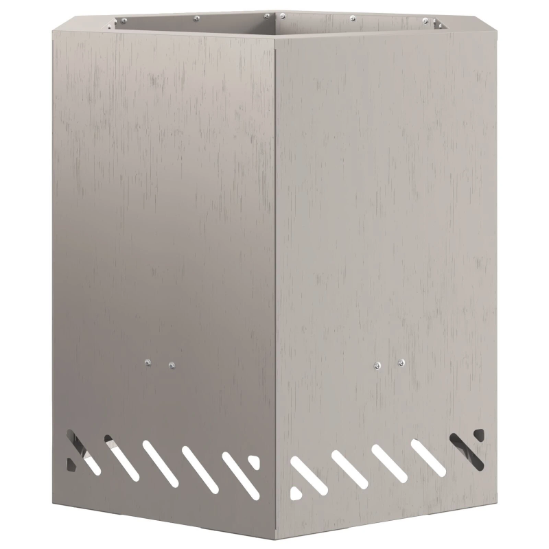 vidaXL Bezsoda ugunskurs Brūna 48 x 48 x 51 cm Laika tērauds