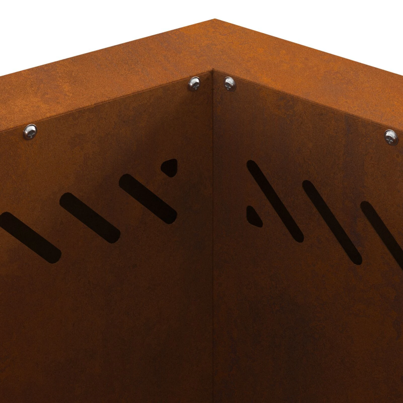 vidaXL Bezsoda ugunskurs Brūna 48 x 48 x 51 cm Laika tērauds