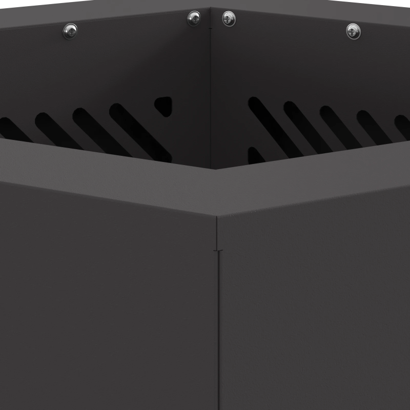 vidaXL Bezsoda ugunskurs Melna 38 x 38 x 51 cm Tērauds