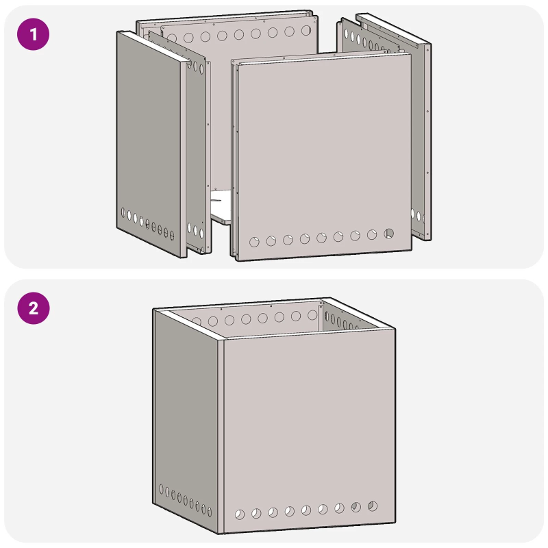 vidaXL Bezsoda ugunskurs Melna 48 x 48 x 50 cm Tērauds
