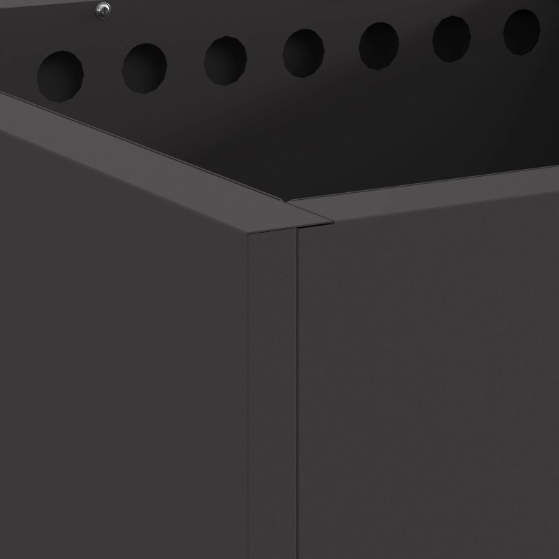 vidaXL Bezsoda ugunskurs Melna 48 x 48 x 50 cm Tērauds