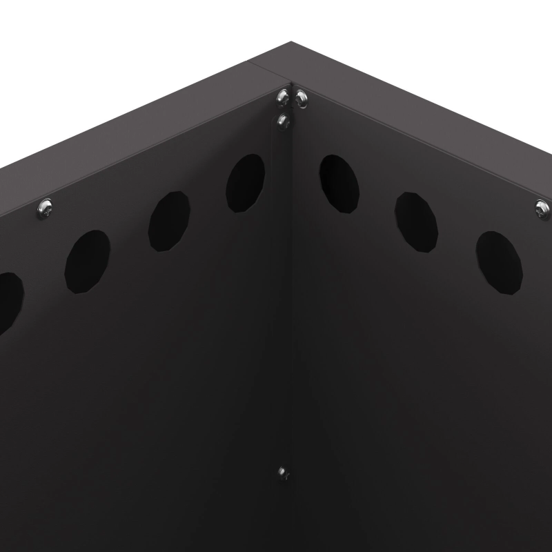 vidaXL Bezsoda ugunskurs Melna 48 x 48 x 50 cm Tērauds