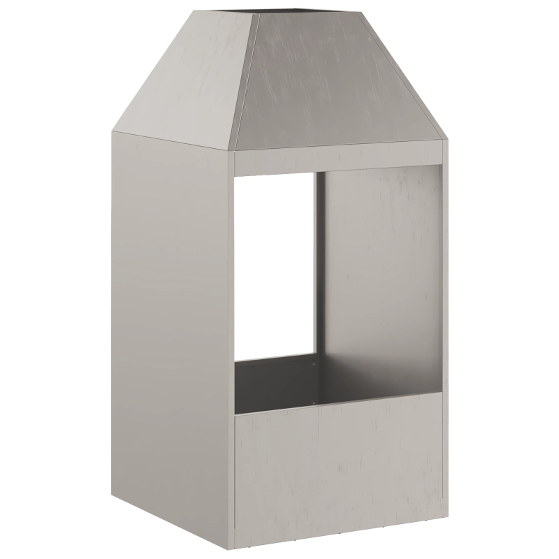 vidaXL Uguns bedre Brūna 50 x 50 x 100 cm Laika tērauds