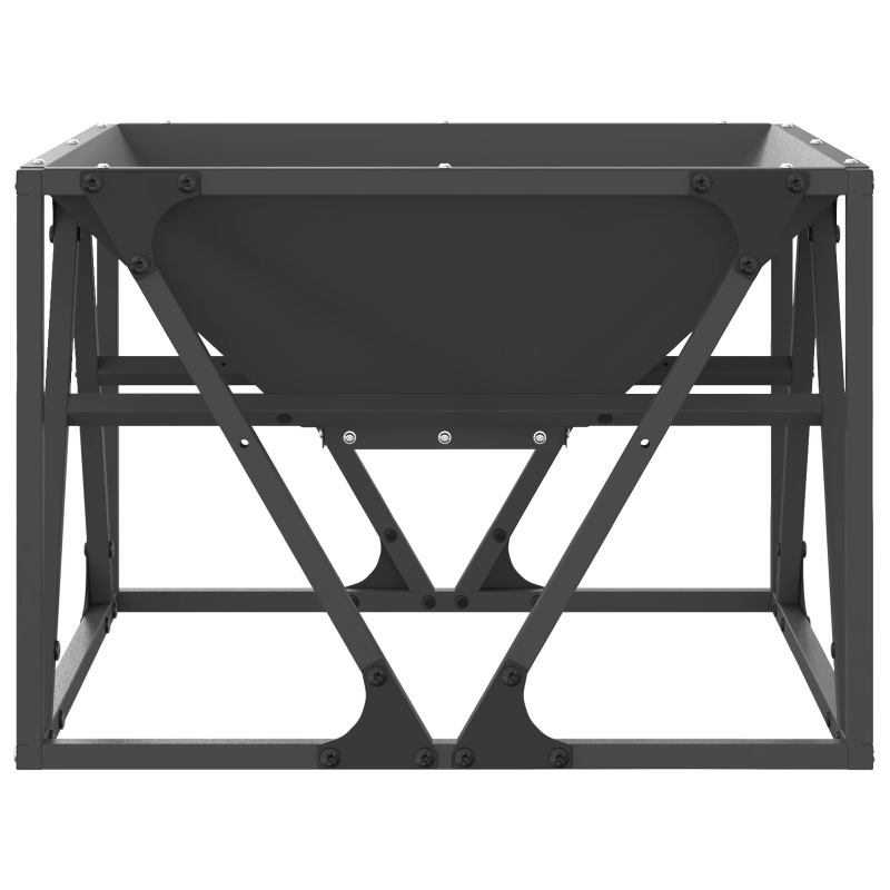 vidaXL Uguns bedre Melna 50 x 50 x 35 cm Tērauds