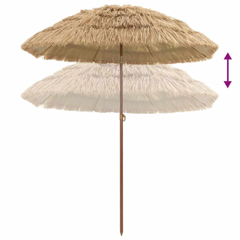vidaXL Dārza parasols Dabiska 160 x 160 x 196 cm