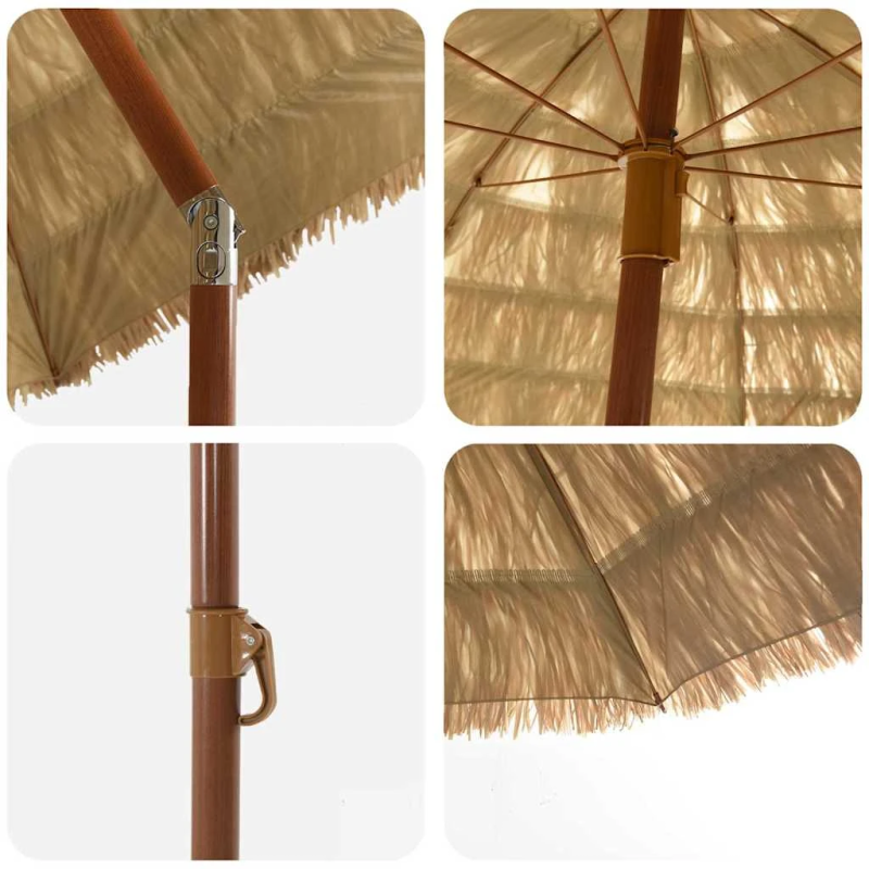 vidaXL Dārza parasols Dabiska 255 x 255 x 255 cm