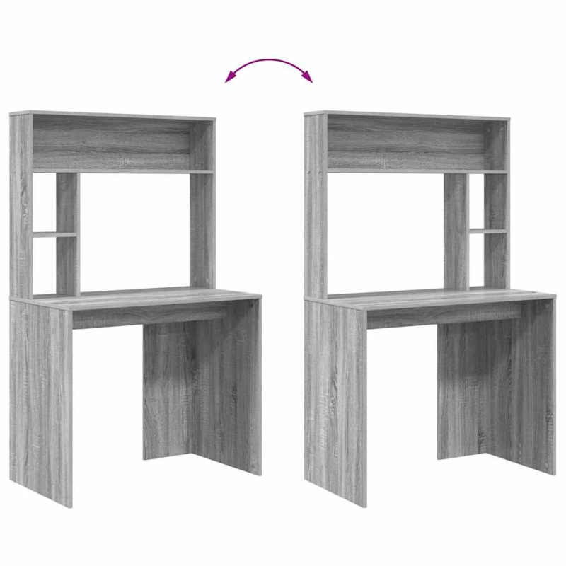 vidaXL Galds Pelēks Sonoma 91 x 50 x 149 cm Inženierijas koks