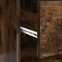 vidaXL Galds ar plauktu Dūmaka ozols 90 x 49 x 75 cm Inženierijas koks