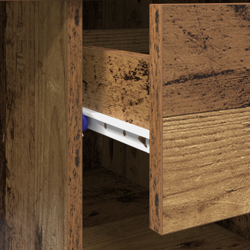 vidaXL Galds ar atvilktni Vecs koks 90 x 49 x 75 cm Inženierijas koks