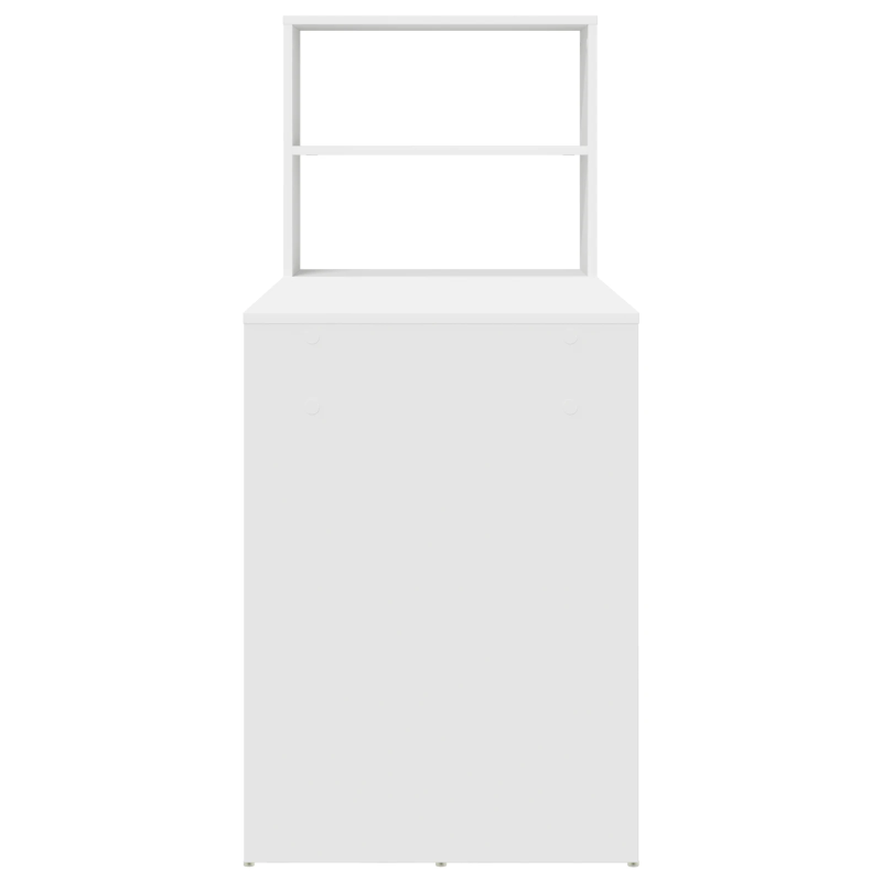 vidaXL Galds ar plauktu Balts 113 x 54 x 120 cm Inženierijas koks