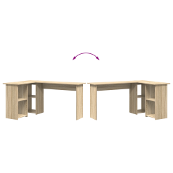 vidaXL Galds Sonoma ozols 142 x 102 x 73 cm Inženierijas koks
