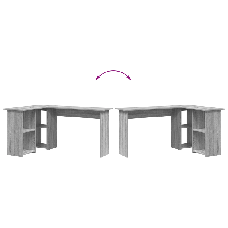 vidaXL Galds Pelēks Sonoma 142 x 102 x 73 cm Inženierijas koks