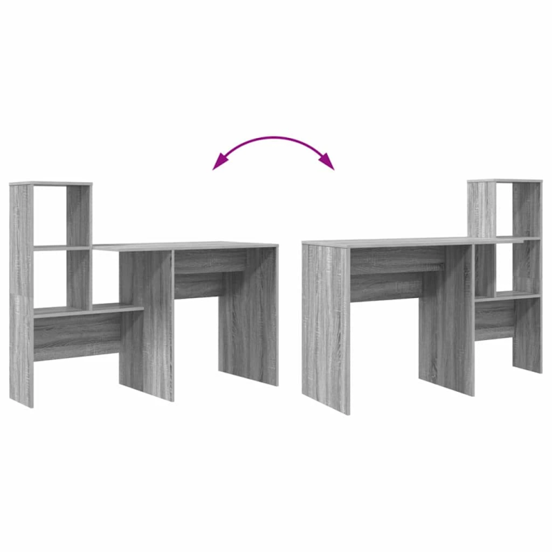 vidaXL Galds Pelēks Sonoma 131,5 x 50 x 106,5 cm Inženierijas koks