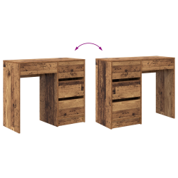 vidaXL Galds Vecs koks 90 x 37.5 x 75 cm Inženierijas koks