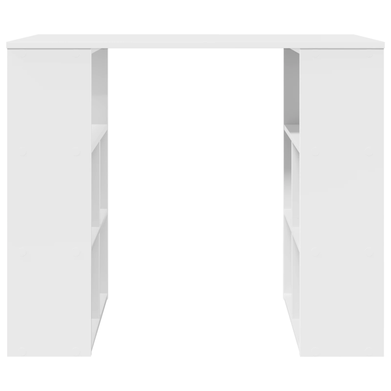 vidaXL Galds ar plauktu Balts 90 x 50 x 75 cm Inženierijas koks