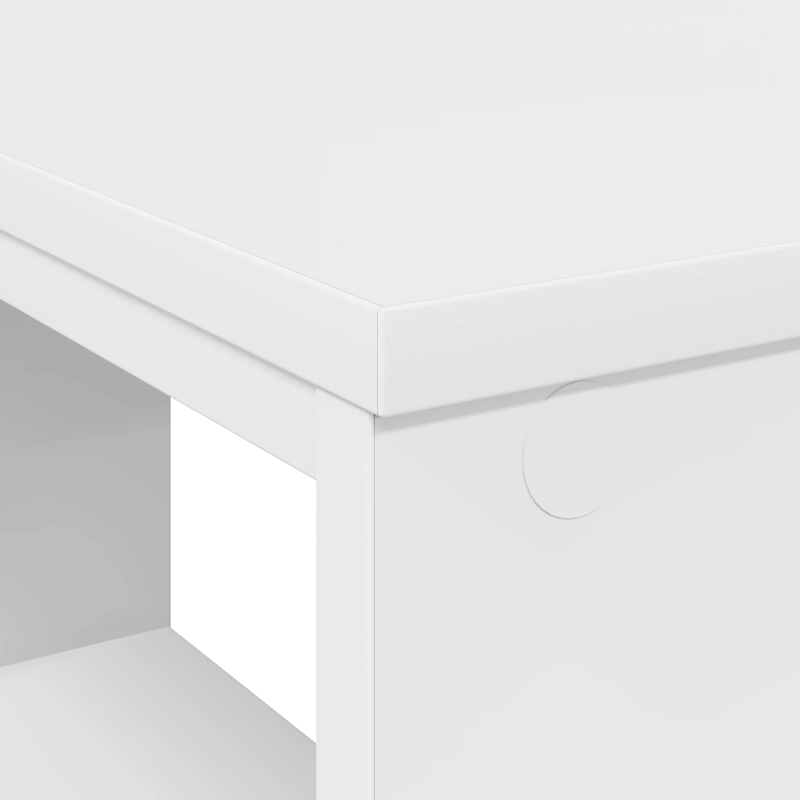 vidaXL Galds ar plauktu Balts 90 x 50 x 75 cm Inženierijas koks