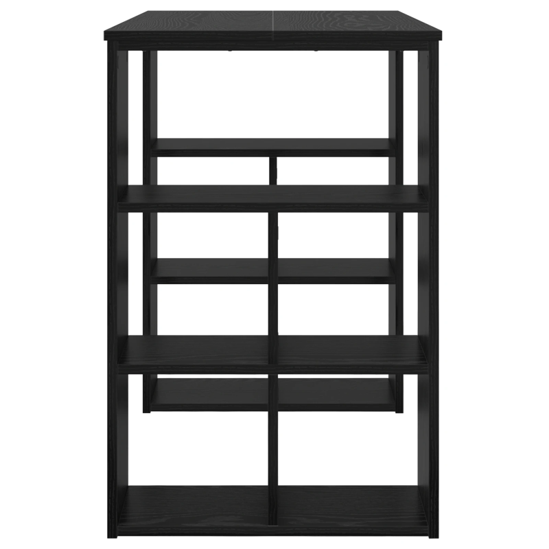 vidaXL Galds Melns ozolkoks 90 x 50 x 75 cm Inženierijas koks