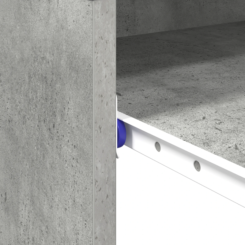 vidaXL Galds Betona pelēks 77.5 x 43 x 79 cm Inženierijas koks