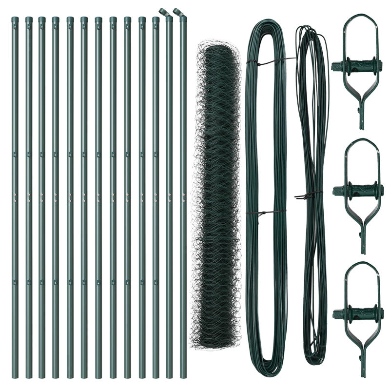 vidaXL Žoga āķis Zaļa 25 x 1 m ,36 mm siets, Tērauds