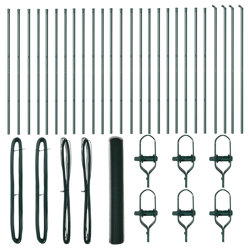 vidaXL Žoga āķis Zaļa 50 x 1 m ,13 mm acu izmērs, Tērauds un PVC