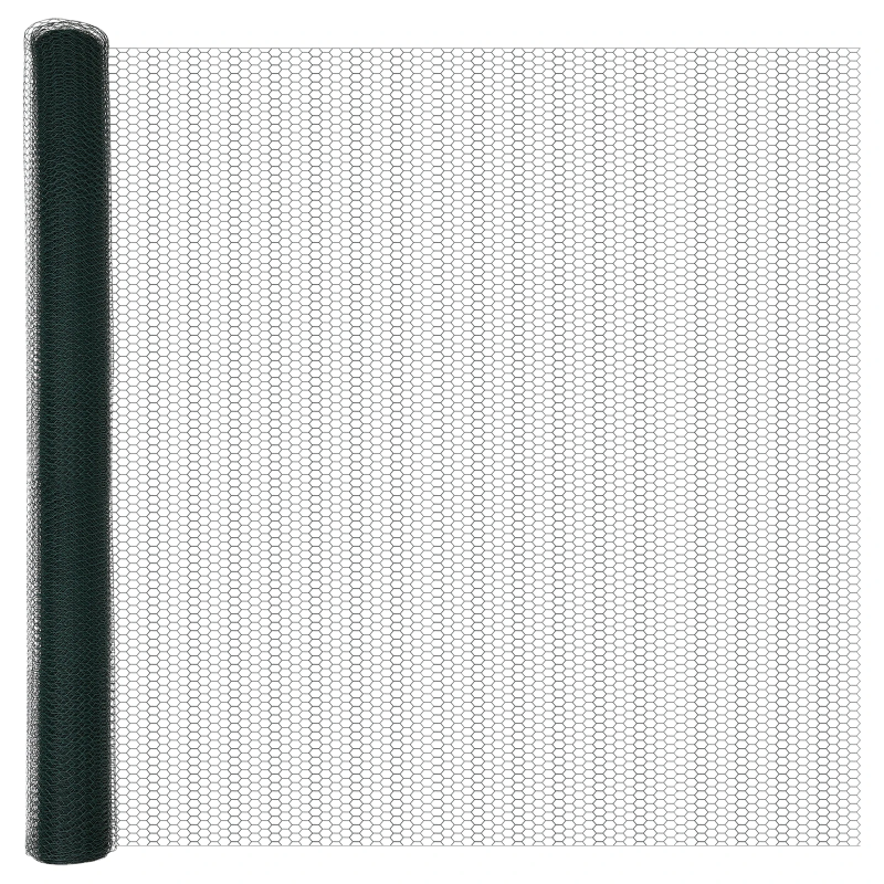 vidaXL Žoga āķis Zaļa 50 x 1,6 m ,13 mm acs, Tērauds un PVC