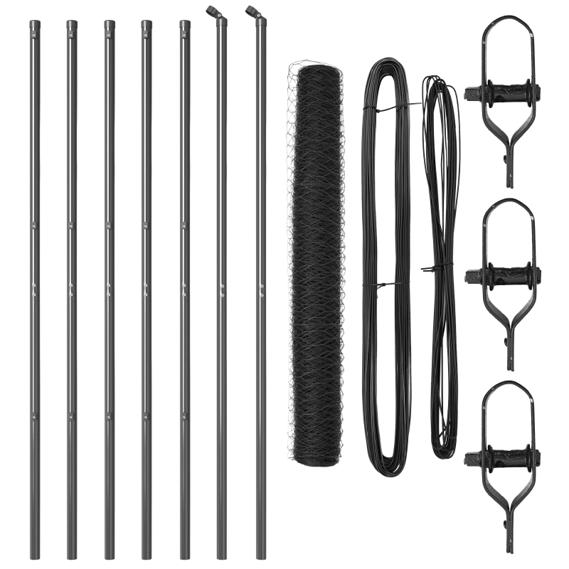 vidaXL Žoga āķis Pelēka 10 x 1,4 m ,36 mm siets, Tērauds un PVC