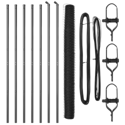 vidaXL Žoga āķis Pelēka 10 x 1,5 m ,36 mm siets, Tērauds un PVC