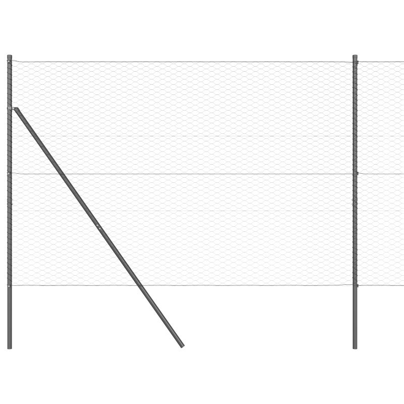 vidaXL Žoga āķis Pelēka 10 x 1,5 m ,36 mm siets, Tērauds un PVC