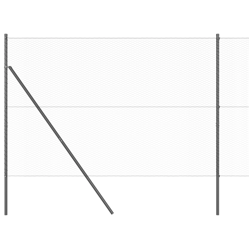 vidaXL Žoga āķis Pelēka 10 x 1,6 m ,25 mm acu, Tērauds un PVC