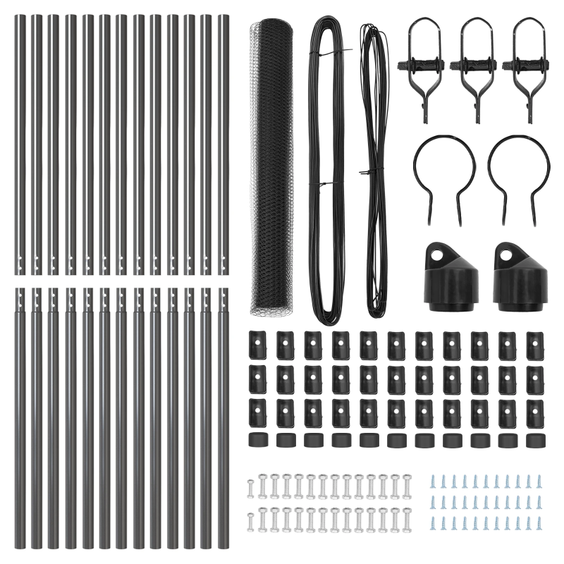 vidaXL Žoga āķis Pelēka 25 x 1,2 m ,25 mm acs, Tērauds