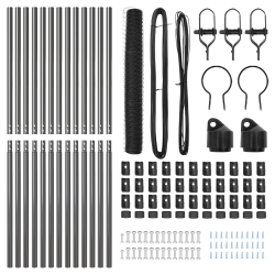 vidaXL Žoga āķis Pelēka 25 x 1,2 m ,36 mm siets, Tērauds