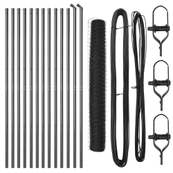 vidaXL Žoga āķis Pelēka 25 x 1,4 m ,50 mm tīkls, Tērauds un PVC