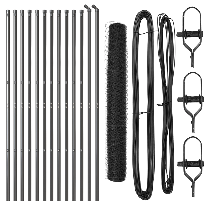 vidaXL Žoga āķis Pelēka 25 x 1,4 m ,50 mm tīkls, Tērauds un PVC