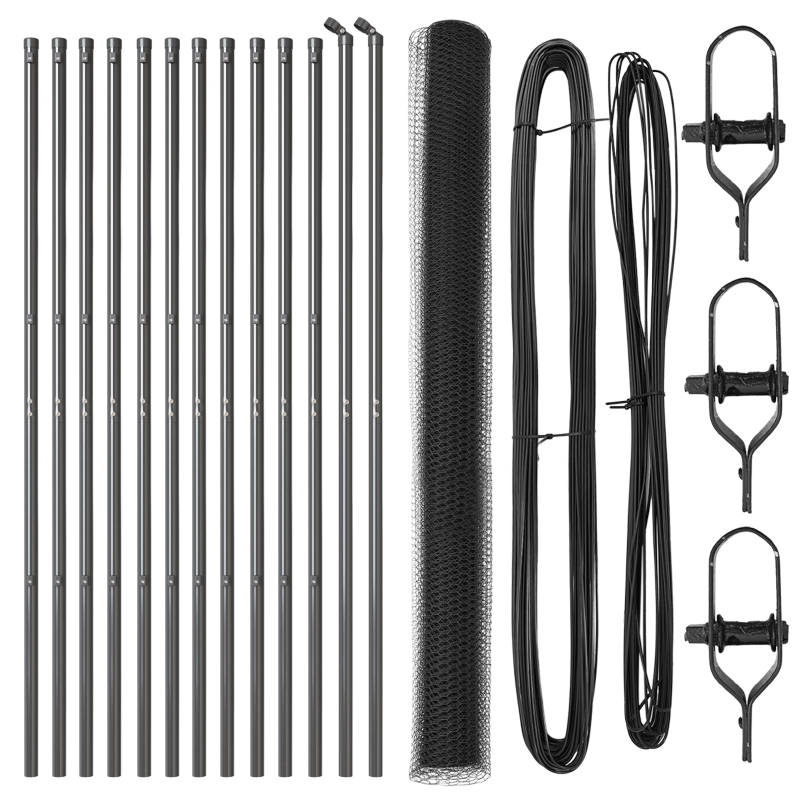 vidaXL Žoga āķis Pelēka 25 x 1,6 m ,25 mm siets, Tērauds un PVC