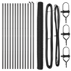 vidaXL Žoga āķis Pelēka 25 x 1,6 m ,36 mm siets, Tērauds un PVC