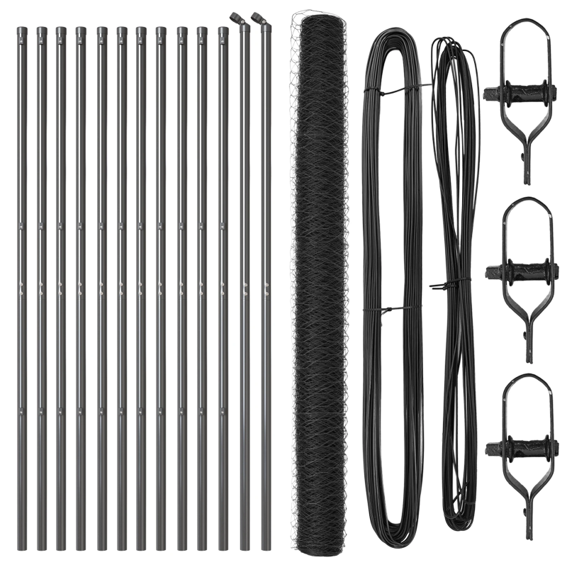 vidaXL Žoga āķis Pelēka 25 x 1,6 m ,36 mm siets, Tērauds un PVC