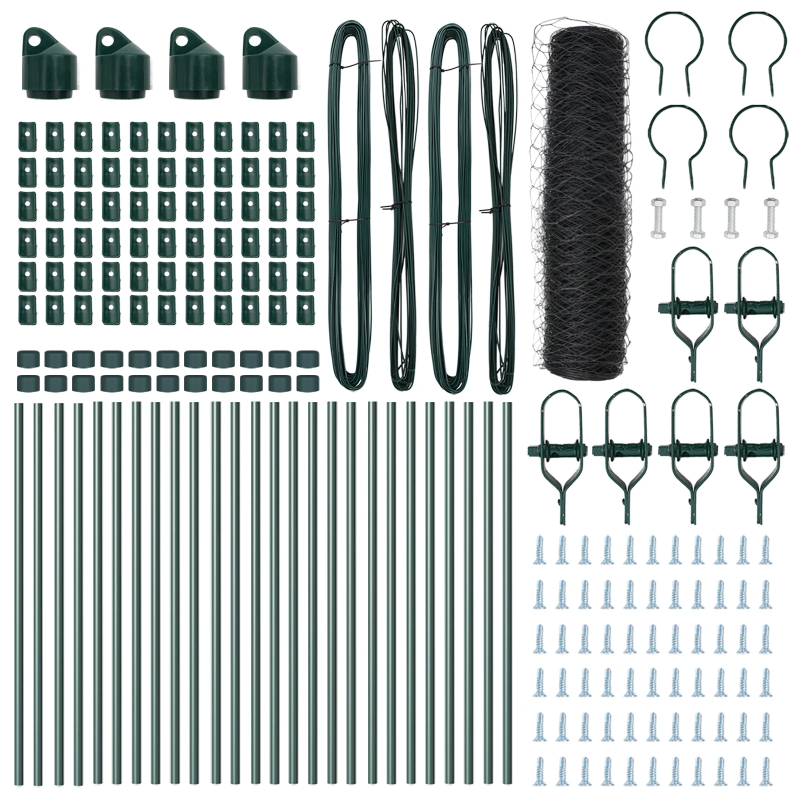 vidaXL Žoga āķis Pelēka 50 x 0,4 m ,36 mm acs, Tērauds un PVC