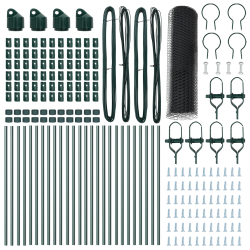 vidaXL Žoga āķis Pelēka 50 x 0,5 m ,13 mm acs, Tērauds un PVC