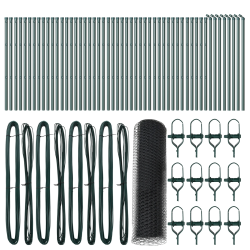 vidaXL Žoga āķis Pelēka 100 x 0,4 m ,13 mm siets, Tērauds un PVC