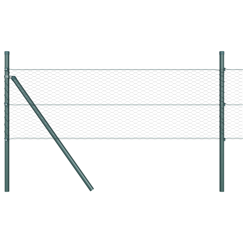 vidaXL Žoga āķis Pelēka 100 x 0,6 m ,25 mm tīkls, Tērauds un PVC