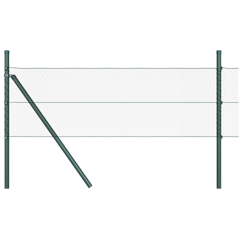 vidaXL Žoga āķis Pelēka 100 x 0,8 m ,13 mm tīkls, Tērauds un PVC